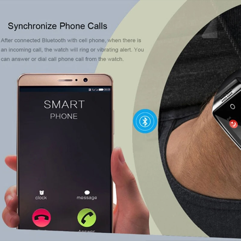 Умные часы для мужчин Bluetooth умные с камерой поддержка SIM TF карта IOS Android телефон Reloj