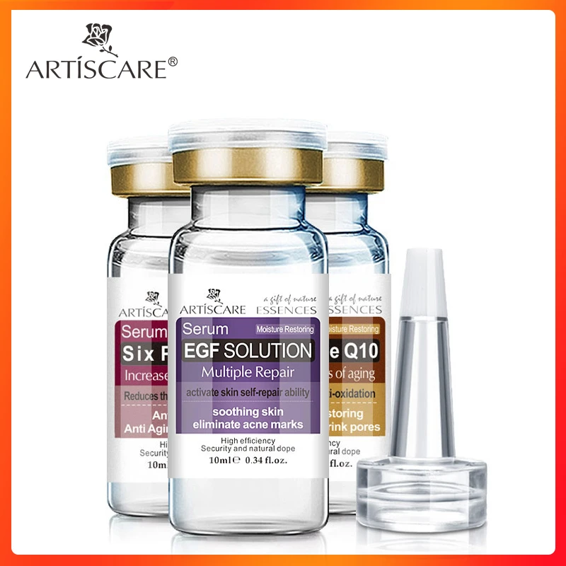 ARTISCARE EGF + Коэнзим Q10 шесть сыворотка с пептидами 3 шт. лечение акне удаление черных