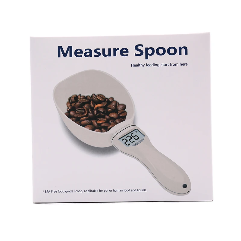 

250ML/800G Pet Food Scale Cup Dog Cat Feeding Scoop Food Water Pets Feeding Tools Electronic Led Digital Display Measuring Spoon