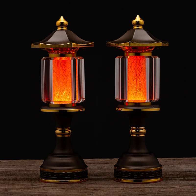 Escultura de luz de Buda Cai Shen, herramienta de adoraci&oacute;n budista de alto grado, suministro de Budismo de 2P, tienda en casa, D527, un par-1