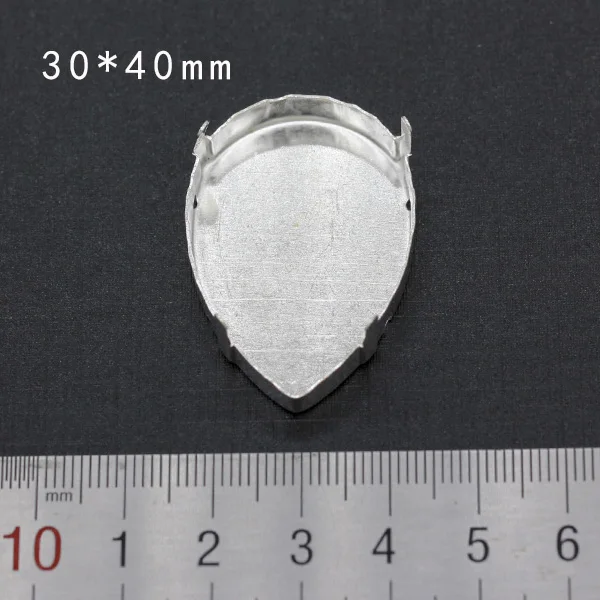 30x40mm pear 30p пустая основа установка пришивные стразы граненые хрустальные драгоценности Посеребренные пустые коготь для камня аксессуары для одежды ссылка 1 - Цвет: 30x40mm pear