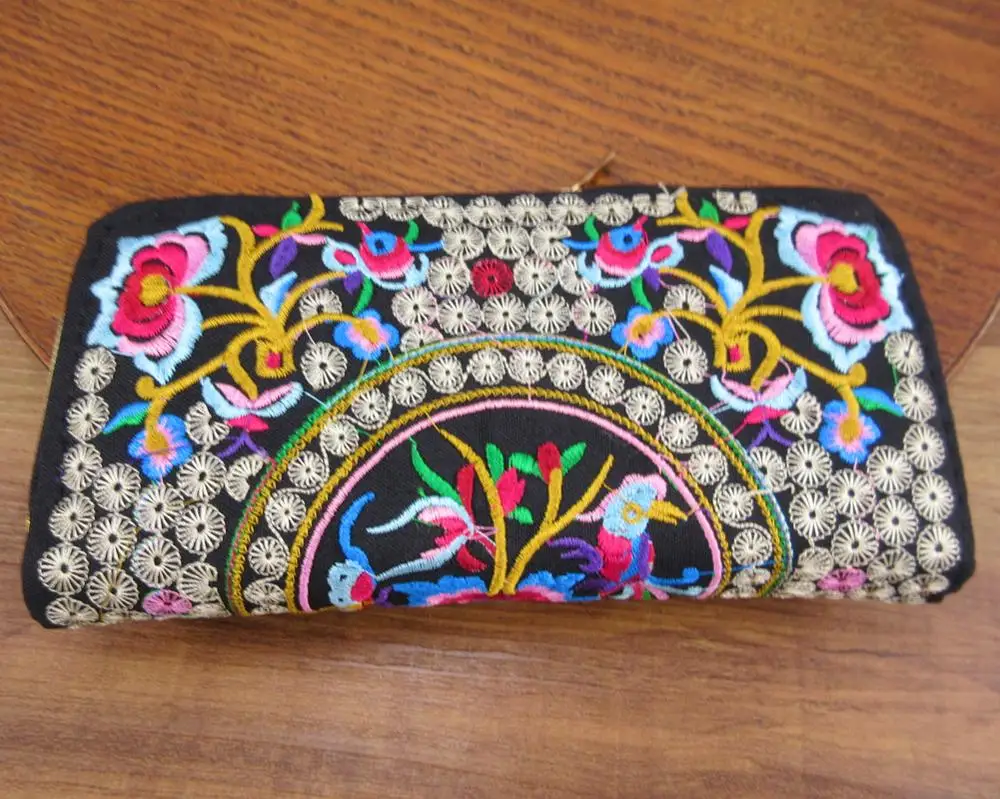 Винтажный этнический кошелек Hmong Thai держатель для карт хиппи сумка в этническом