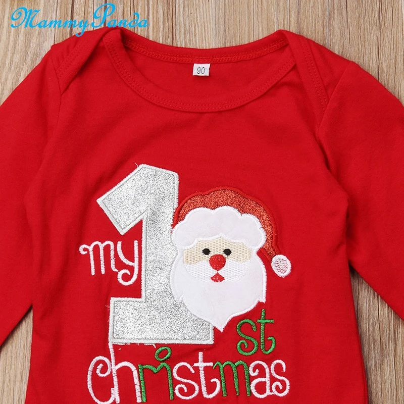 MPANDA/комплект из 3 предметов Рождественские детские комбинезоны с длинными