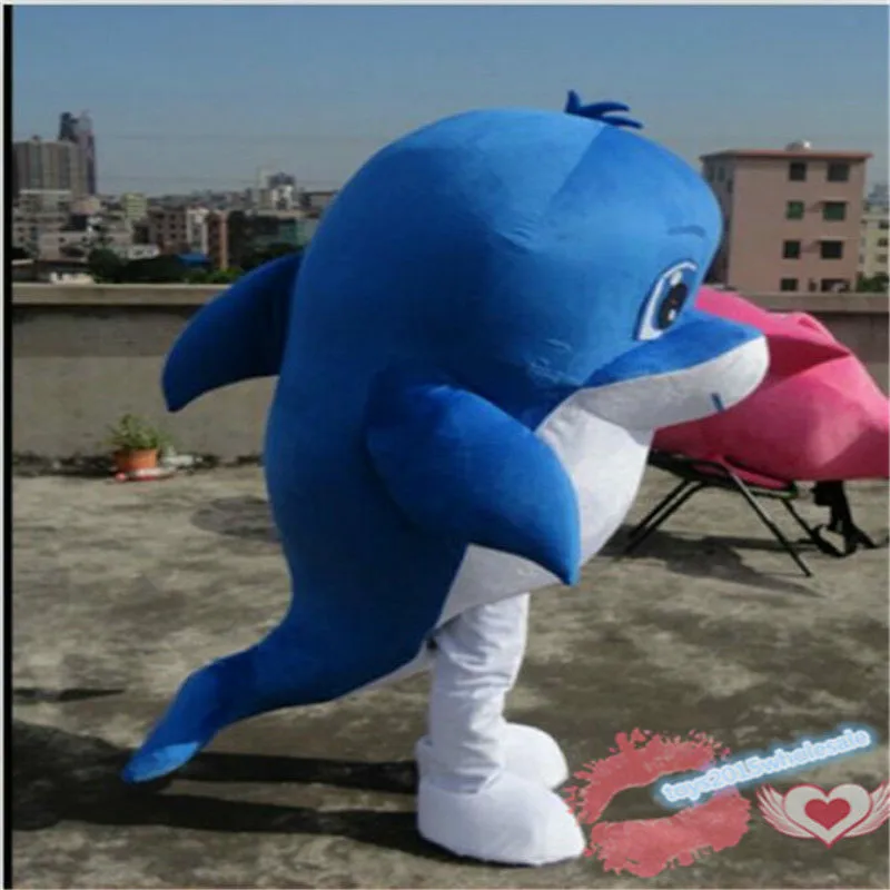 Костюм талисмана дельфина Карнавальный пушистый костюм Вечерние меховые