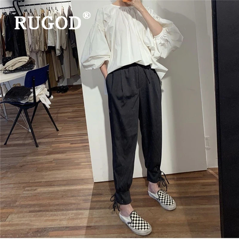 

RUGOD 2019 new arrival korean women's shirt white o neck puff sleeve loose shirt fashion female elegant sweet girl kawaii tops