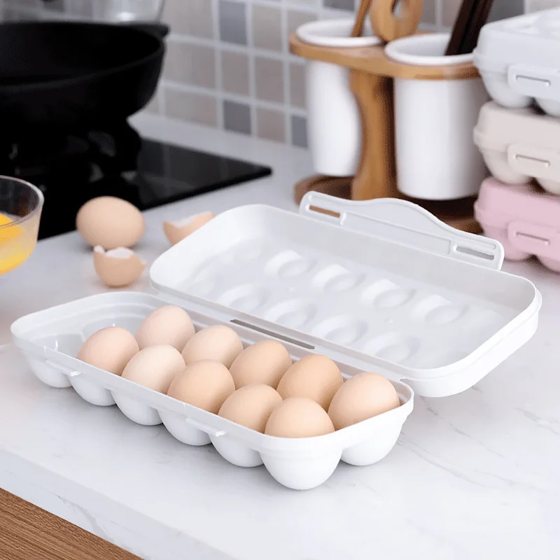 

12 Grid Egg Tray Holder Egg Storage Box Organizer Refrigerator Fresh Box Container Household Kitchen Crisper Holder Organization