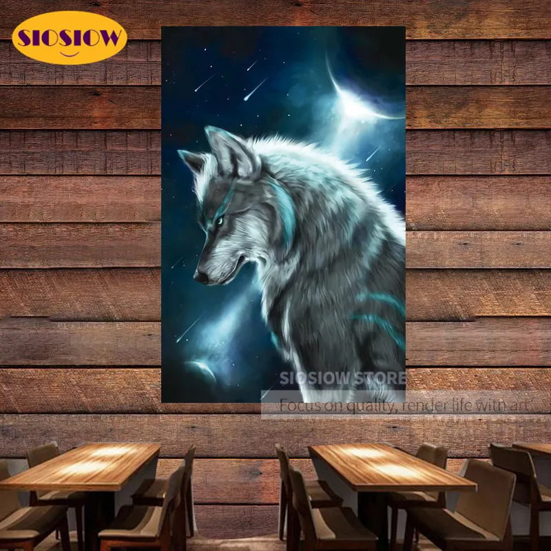 

SIOSIOW Diamond Embroidery 5d Diy Full Square Drill Animals Wolf Daimond Painting Diamant Cross Stitch Kits Decor Home Nordic