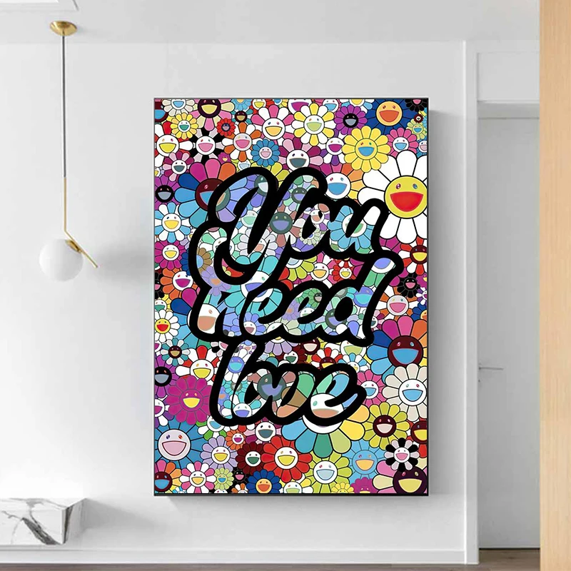 

Sunflower Bloom Colorful Canvas Painting Wall Art Blessings And Inspiring Words Canvas Poster For Living Room Home Decor
