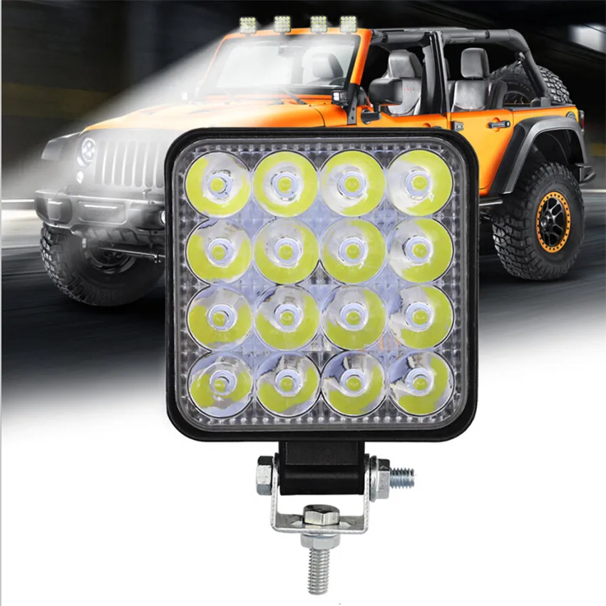 

48W DRL LED Work Light Bar 12V for Daytime Running Light 4x4 Off Road Truck Bus Boat Fog Light Car Light Assembly ATV
