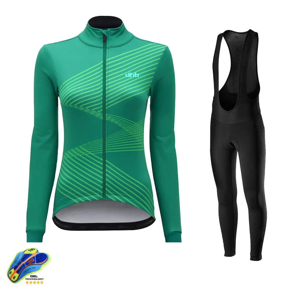 

Cycling Jersey Mujer 2022 DHB Women Spring Long Sleeves Cycling Clothing Breathable MTB Cycling Set Girl Ropa Ciclismo Triathlon