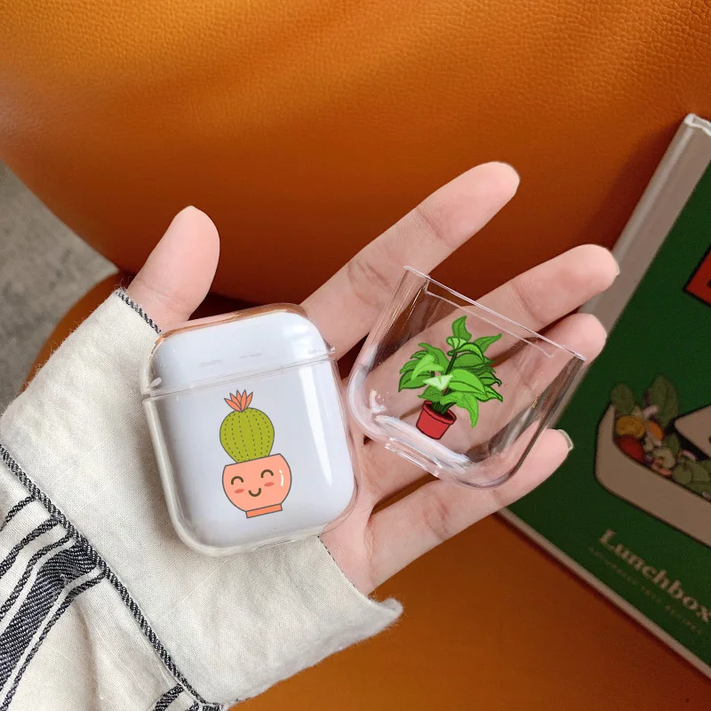 Чехол для наушников с рождественской елкой для Apple airpods, Модный чехол с изображением Санта Клауса Air Pods, прозрачный жесткий чехол