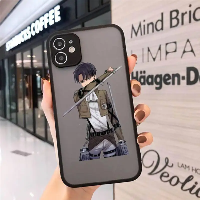 

Anime Japanese attack on Titan Phone Cases matte transparent For iphone 7 8 11 12 plus mini x xs xr pro max cover