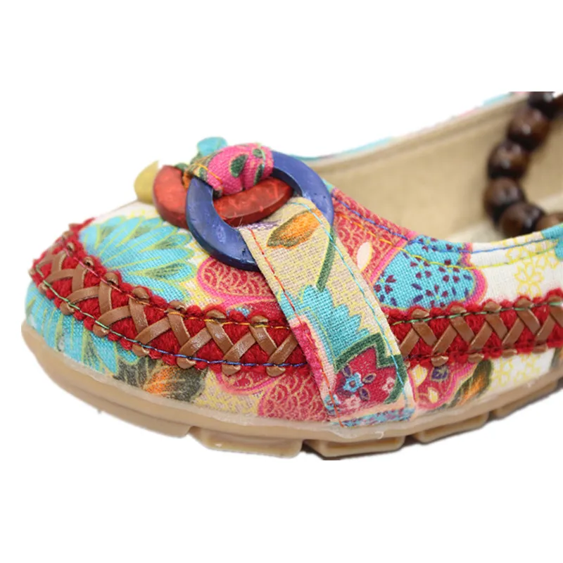 Новинка модная Женская этническая обувь IPC на шнуровке с круглым носком удобные