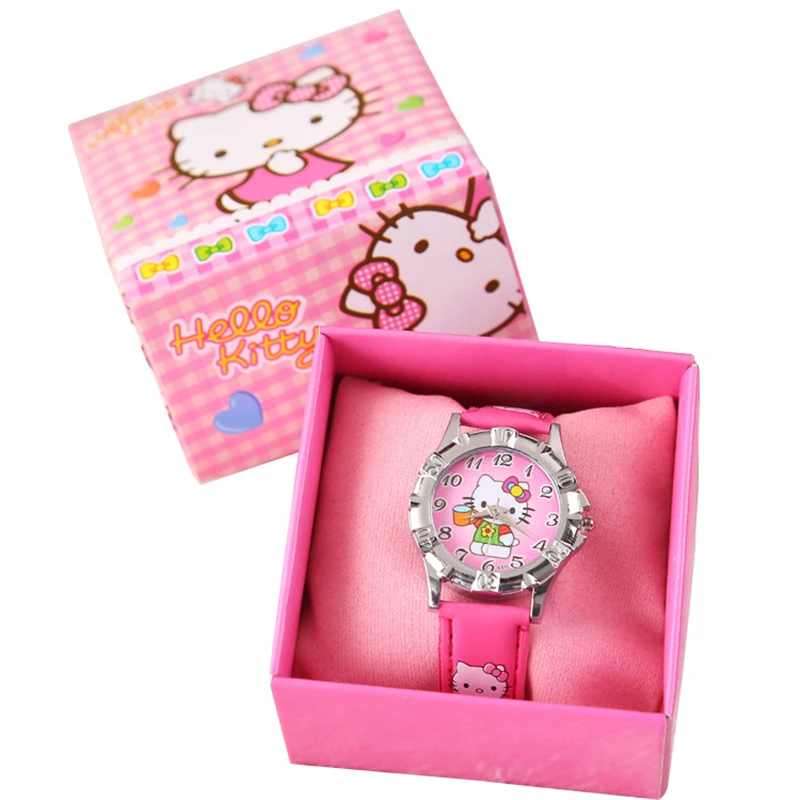 

Pokemon Cartoon Pikachu Watch Girl Boy Anime Cartoon Pattern Toy Accessories Leather Kid Birthday Christmas Halloween Gift