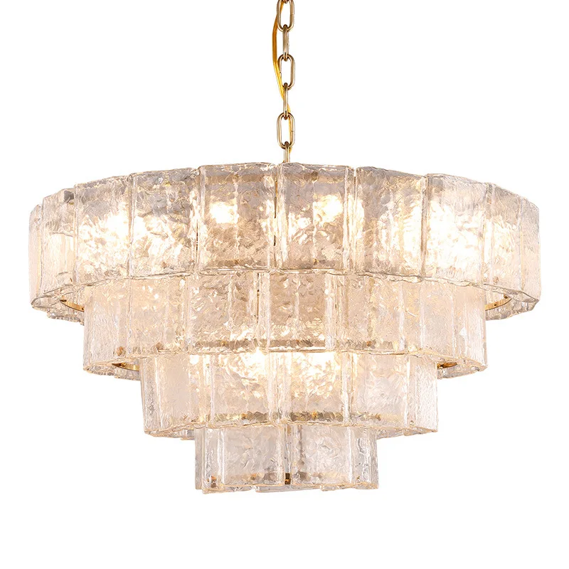 

Постмодернистская стеклянная люстра для гостиной, простая и атмосферная, в европейском стиле, для спальни, в гонконгском стиле, роскошная к...