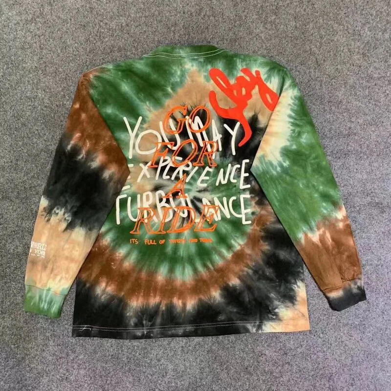 19ss Топ Летний стиль Галстук окрашенный кактус Тревис Скотт астромир серп