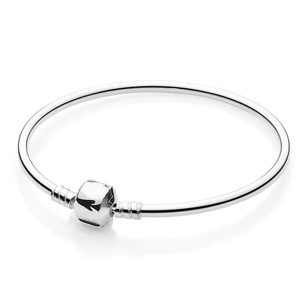 

Authenetic 925 Sterling Silver Snake Chain Lobster Clasp Basic pandora Bracelet Bangle Fit Women Bead Charm Diy Jewelry