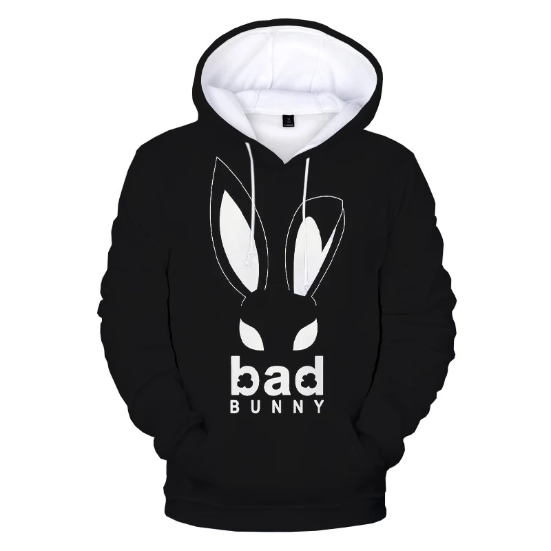 

2020 New Bad Bunny 3D Print Hoodie Sweatshirts Harajuku Streetwear Hip Hop Hoodies Men Women Autumn Fashion Casual Pullover