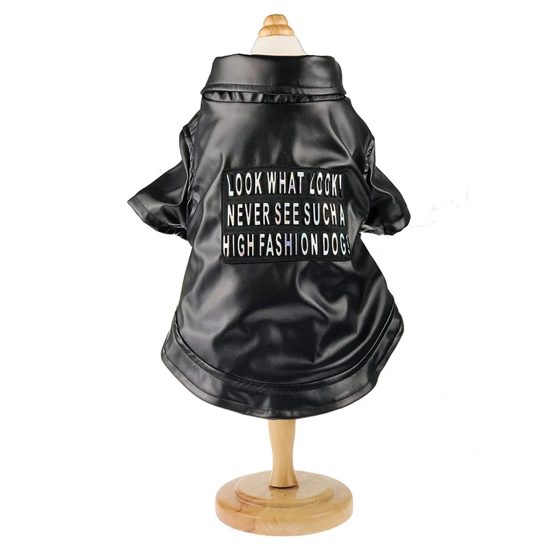 

French Bulldog Motorcycle Leather Jacket Appearance Fashion Pet Clothing Diagonal Zipper Design New Pet Tide Brand Dog Clothes