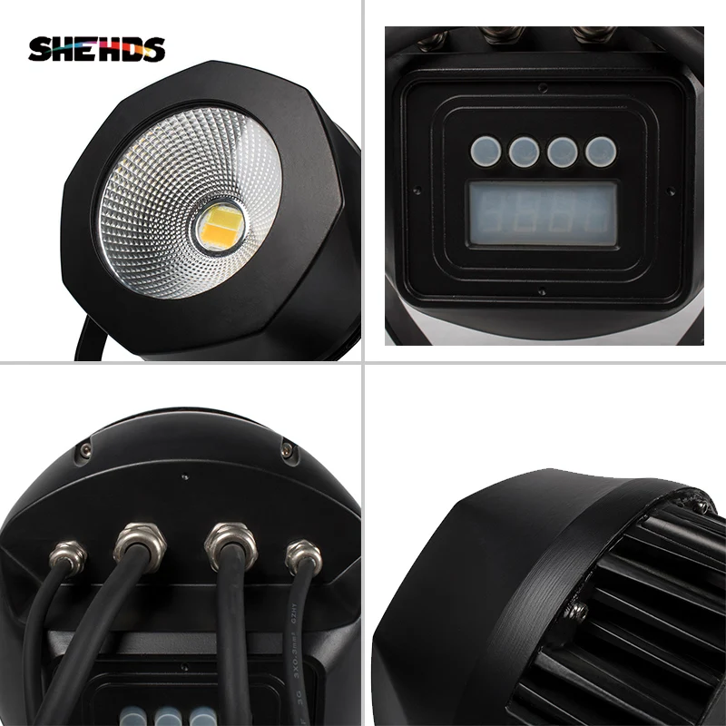 2/4/6 шт. светодиодный Водонепроницаемый 200W Теплый + холодный белый COB LED Par