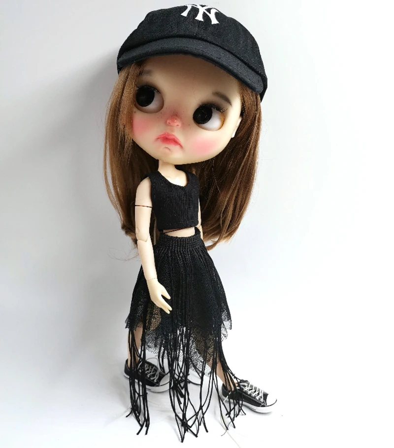 Крутая Модная Одежда для куклы Blyth, пальто для туалета/юбка для потока/шапка для Blyth, ob24, azone, pullip кукла 1/6, аксессуары для одежды