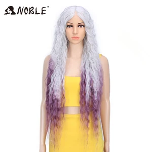 Благородные волосы, синтетический парик на сетке, синтетический парик с длинными вьющимися волосами, блонд парик с эффектом омбре, 38 дюймов, 613, американский синтетический парик на сетке