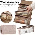 Съемная новая портативная вместительная складная дорожная сумка для хранения косметики и туалета, 4 в 1