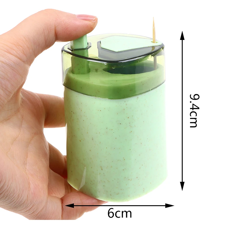 

Home Transparent Wheat Automatic Toothpick Holder Square Toothpick Box