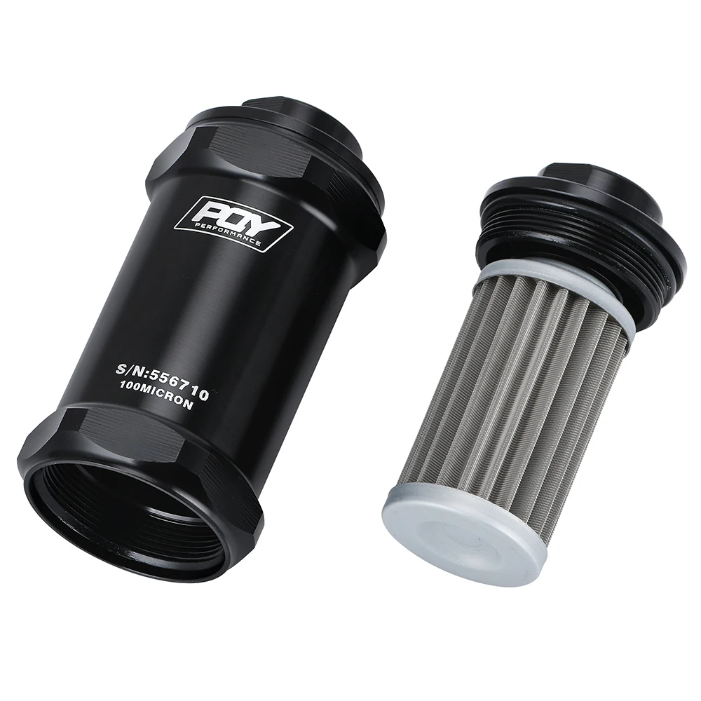 WLR RACING-PQY черный AN6/AN8/AN10 встроенный топливный фильтр E85 этанол с 100 микрон элемент