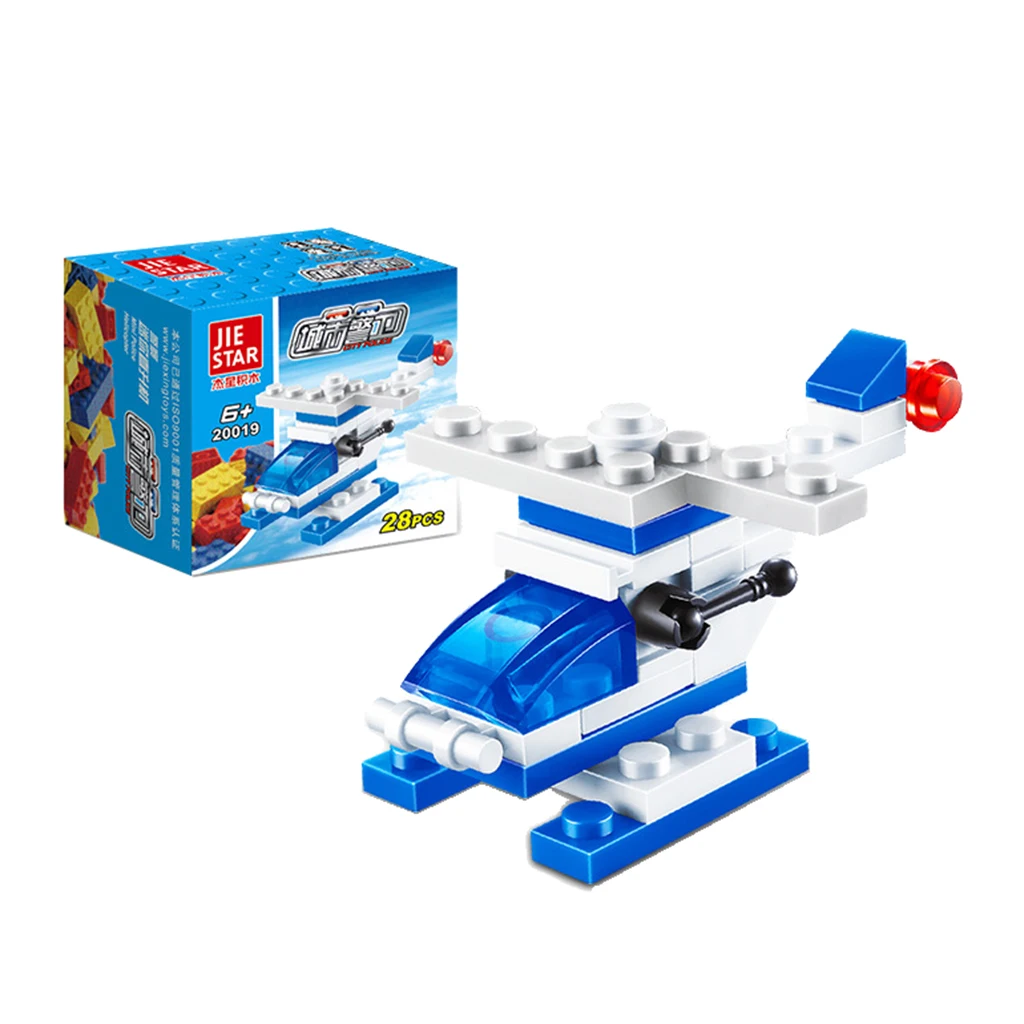 Пластиковые Мини DIY строительные блоки автомобиль пожарный двигатель модель для