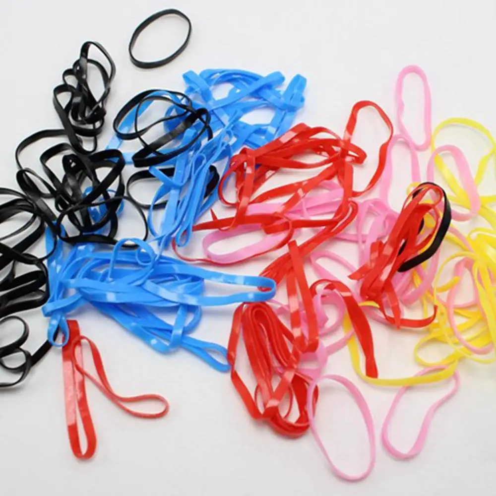 500 Разноцветные эластичные резиновые ленты для волос веревки хвоста из ТПУ детей