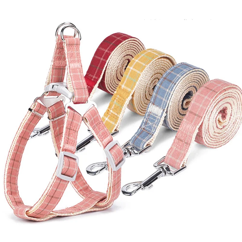 Поводок и поводок для домашних животных набор собак Холщовый ремень жилет