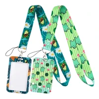 yl113 funny frog neck strap lanyards keychain id card pass hang rope lariat lanyard key chain ring badge holder friend gift