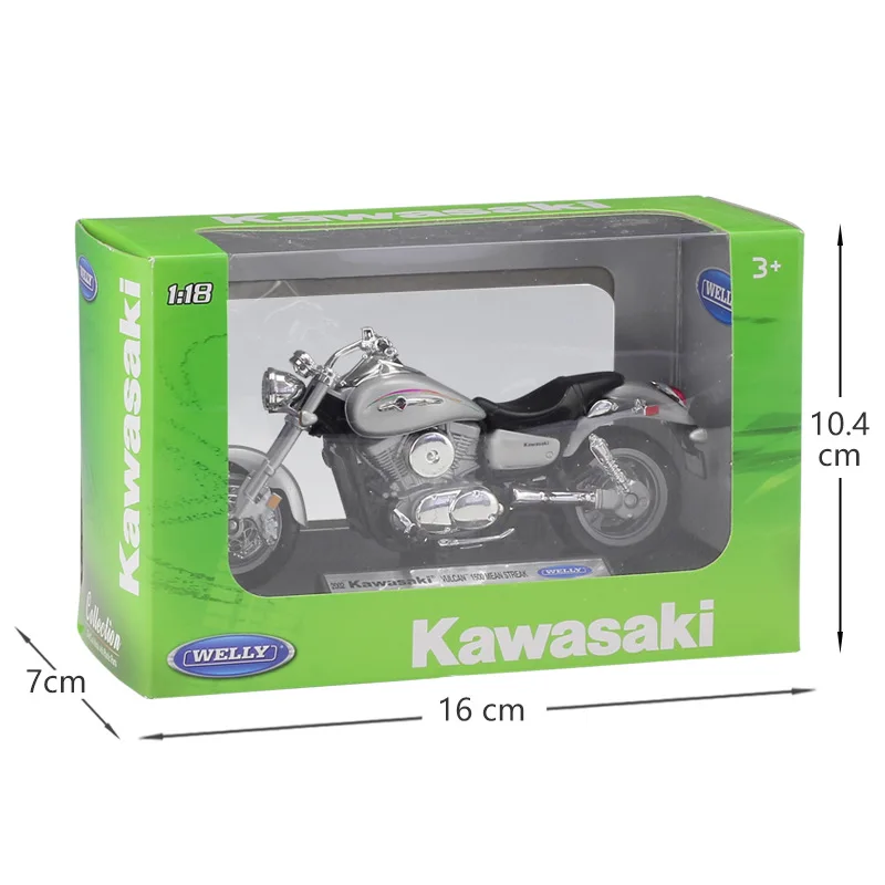 WELLY 1/18 масштабная модель мотоцикла игрушки Kawasaki Vulcan 1500 литая под давлением