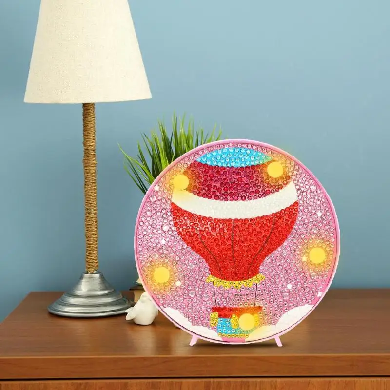 Милые животные DIY алмазная живопись светодиодный ночной Светильник полная