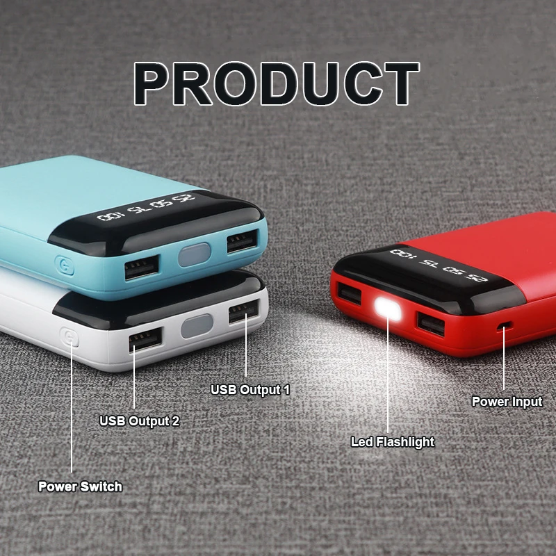 30000 мАч Высокая емкость цифровой дисплей Мобильный Внешний аккумулятор