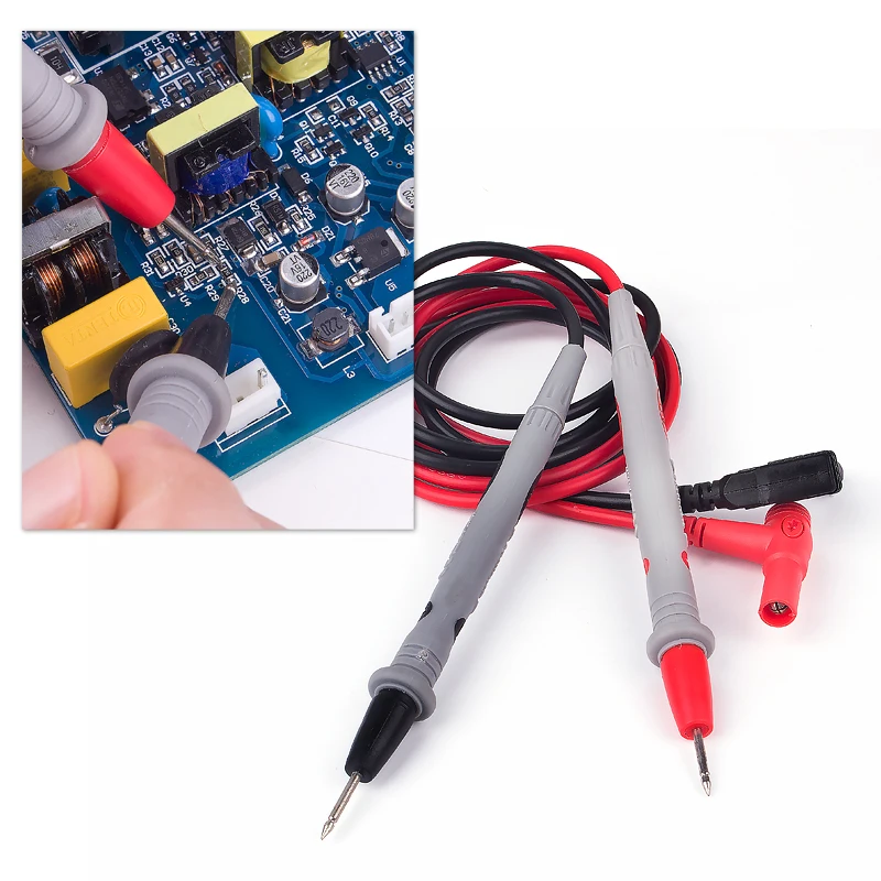 10 Pair Silicone Universal Multimeter Probe Test Leads For Digital Multimeter Feelers Multimeter Wire Cable Pen Tip 1000V 20A