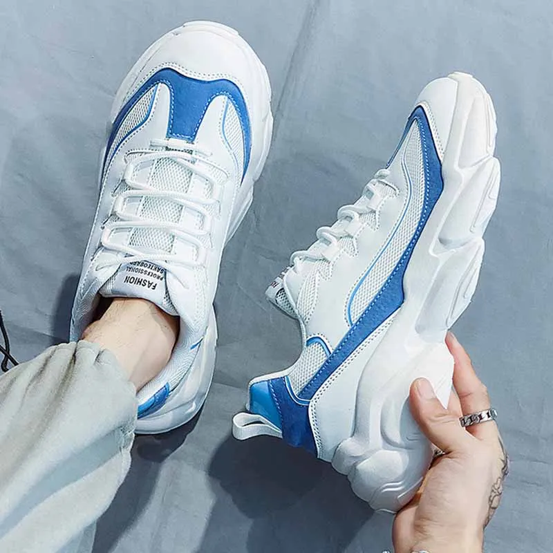 

Кроссовки мужские легкие на шнуровке, дышащие Сникерсы для тенниса, повседневная спортивная обувь для бега и баскетбола, легкие, Нескользящ...