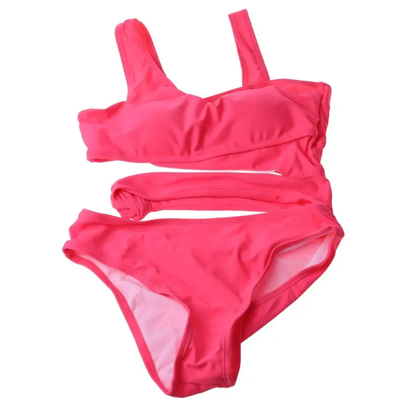 Женское сексуальное слитное бикини с асимметричным вырезом на талии купальник