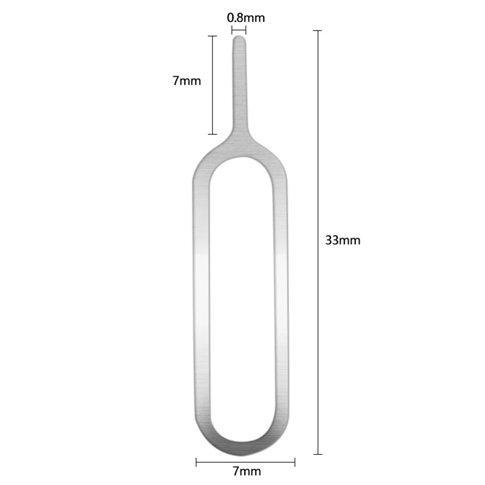 100Pcs Sim Card Tray Removal Eject Pin Key Tool Stainless Steel Needle for iPhone iPad Samsung Huawei xiaomi |