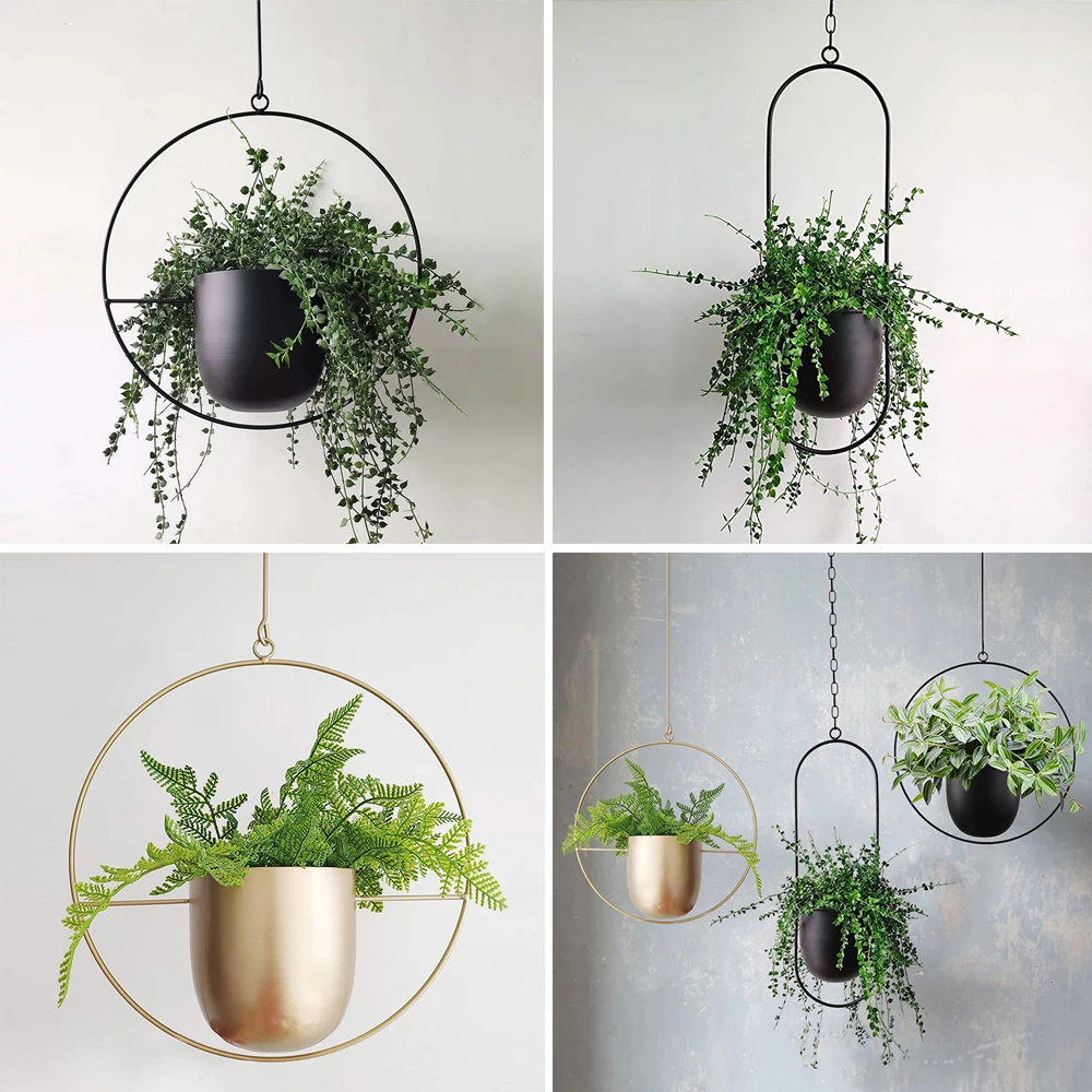 

1Pcs Metal Hanging Pot Plant Hanger Chain Wall Hanging Planter Basket Flower Pot Plant Holder Home Garden Balcony Decoration