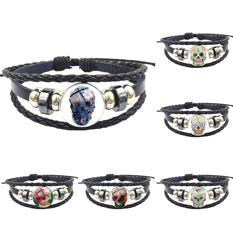 Винтажный антикварный Сахарный цветок череп для женщин детей Роскошные