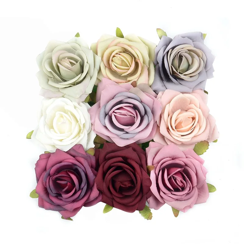 2 шт. 7 см Искусственный Шелковый цветок розы голова для свадебной вечеринки