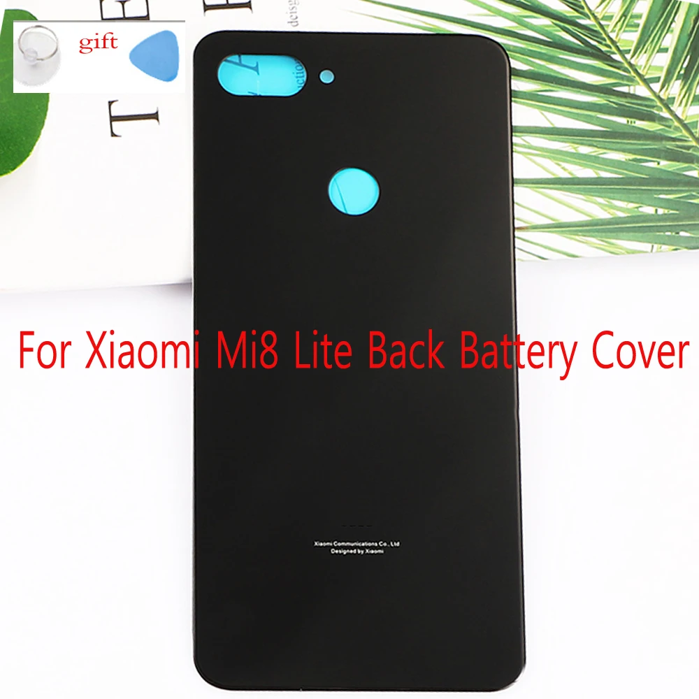Стеклянная крышка аккумулятора для Xiaomi Mi 8 Lite задняя xiaomi mi8 lite сменные детали с
