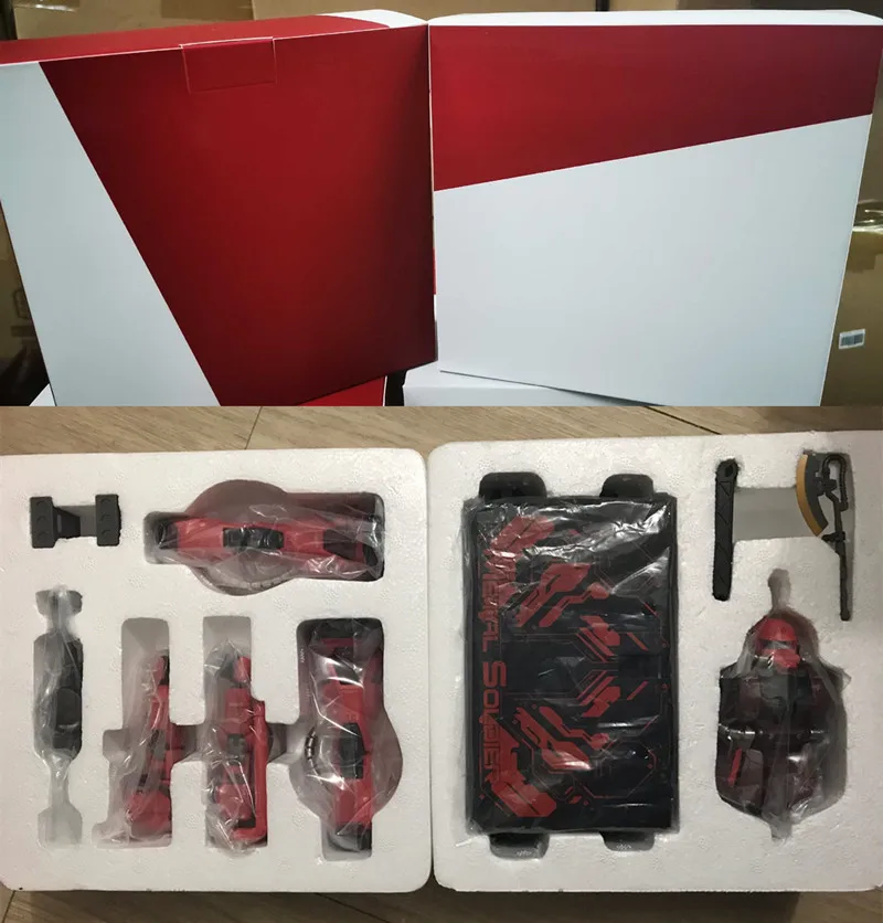 Металлический солдат MS 02 MB MG 1/100 Zaku Char Red gunдамская металлическая Готовая модель DM023 - Цвет: Красный