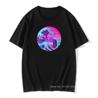 japanese style t shirts for men 100 cotton great wave t shirt hip hop vintage short sleeve vaporwave tshirt shooting star
