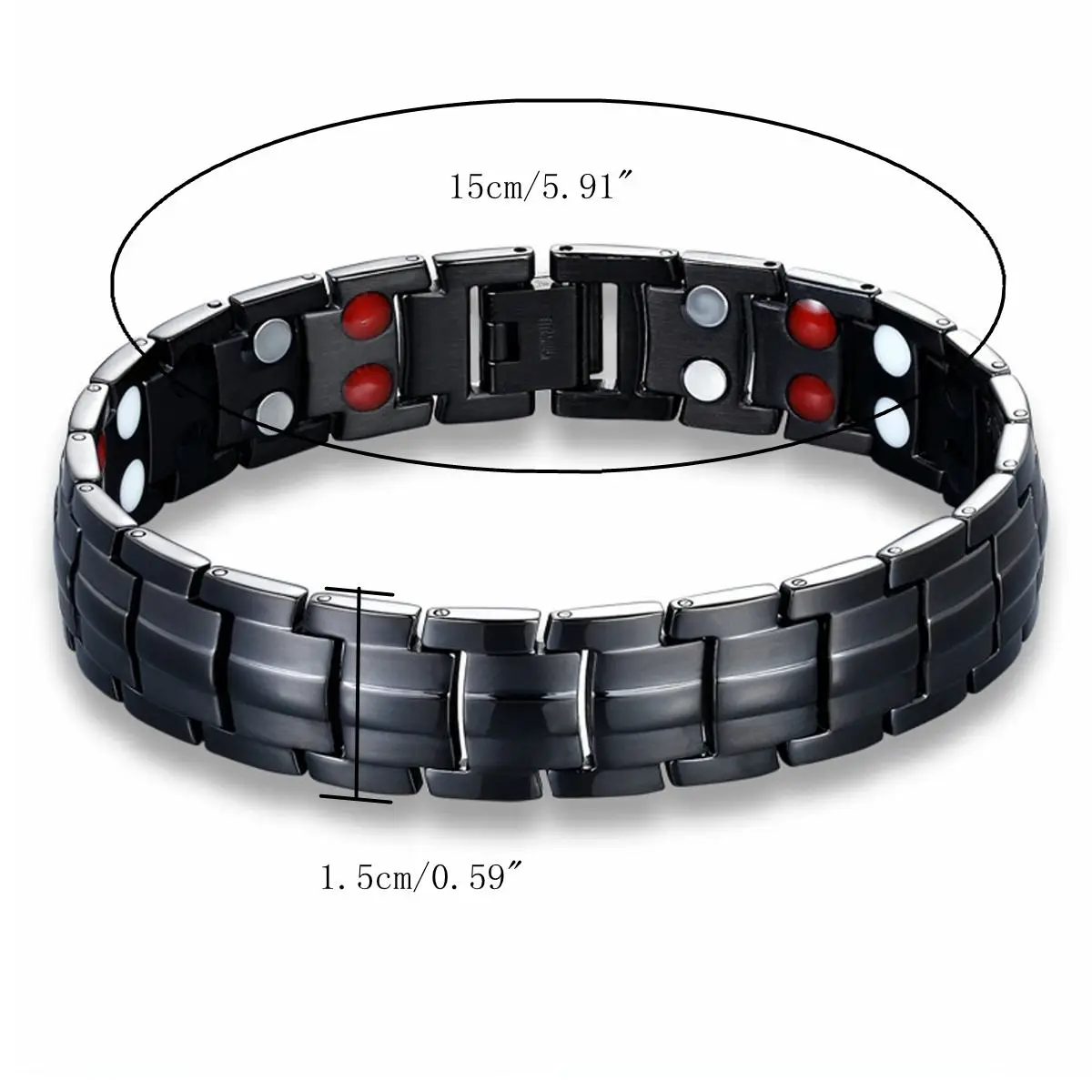 4 в 1 Мужской Женский титановый магнитный браслет супер сильный анион энергия