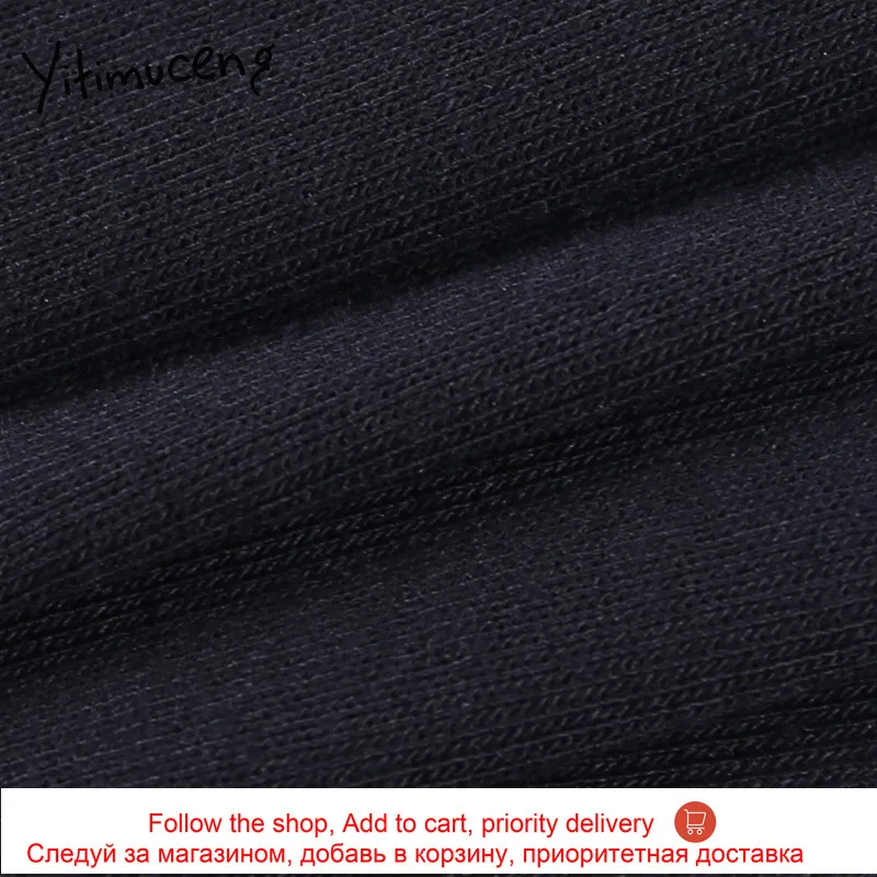 

Yitimuceng Irregularity Woman Fitted Tshirts V-Neck Split Long Sleeve Spring Autumn 2021 Black Tops Sexy Regular Fashion New