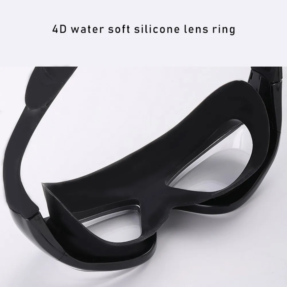 Очки для плавания с большой оправой очки серебристо-красные затычками ушей