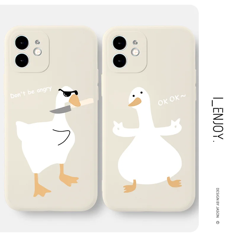 Soft Silicone Couple Funny Cute Cartoon Phone Case Shockproof Cover for iPhone 13 12 11 Pro Max SE 2020 X XR XS ip 8 7 6S Plus